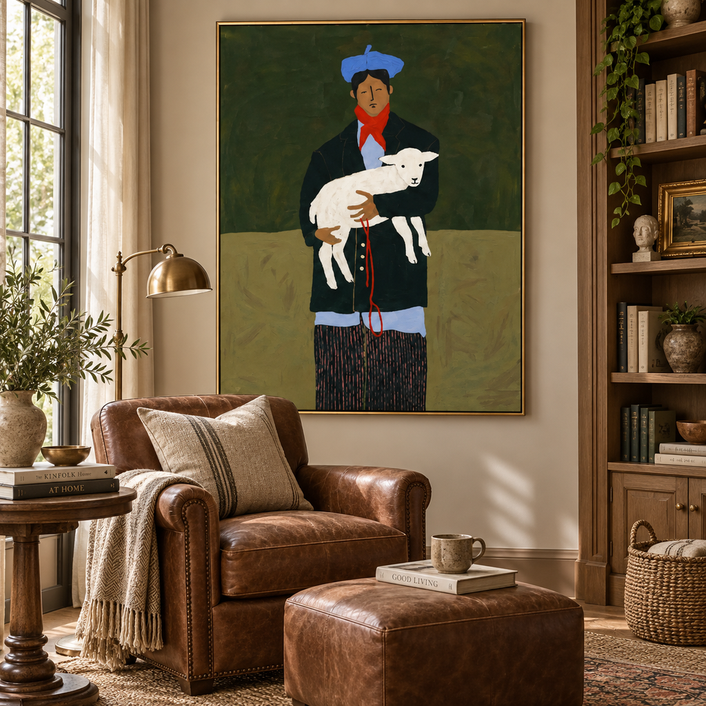 ARBYNART Vintage Americana Art | Holding the Lamb