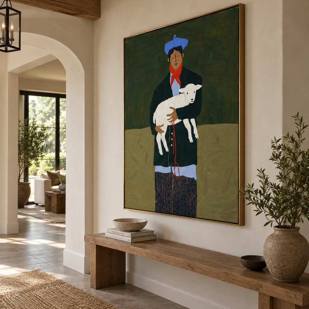 ARBYNART Vintage Americana Art | Holding the Lamb