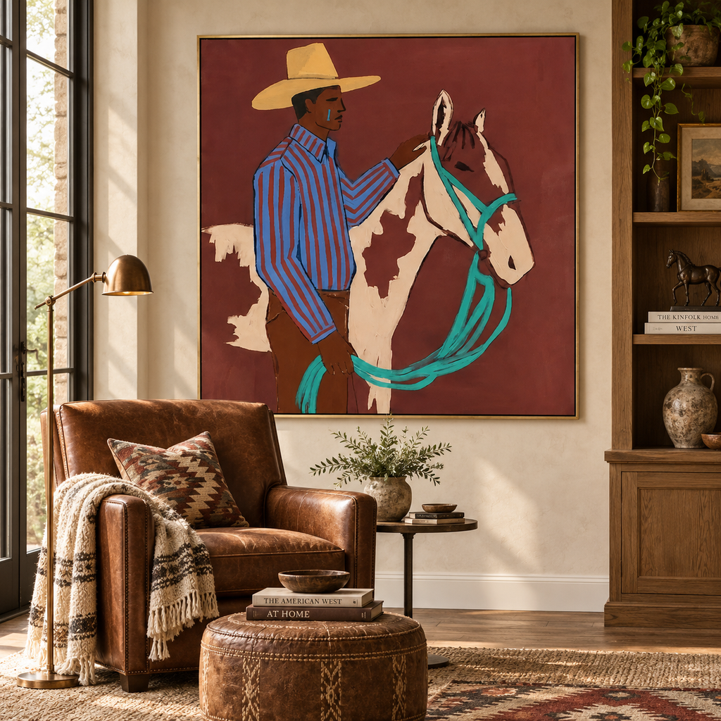 ARBYNART Vintage Americana Art | Horse & Herder