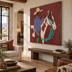 ARBYNART Vintage Americana Art | Horse & Herder