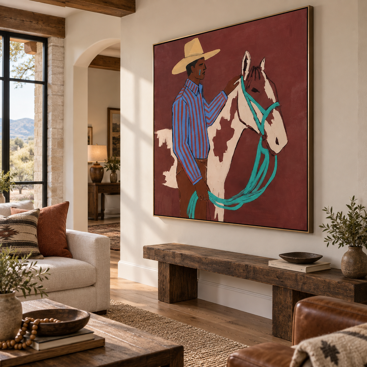 ARBYNART Vintage Americana Art | Horse & Herder