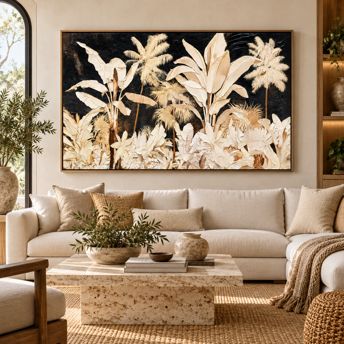 ARBYNART Abstract Art | Ivory Canopy of the Midnight Tropics