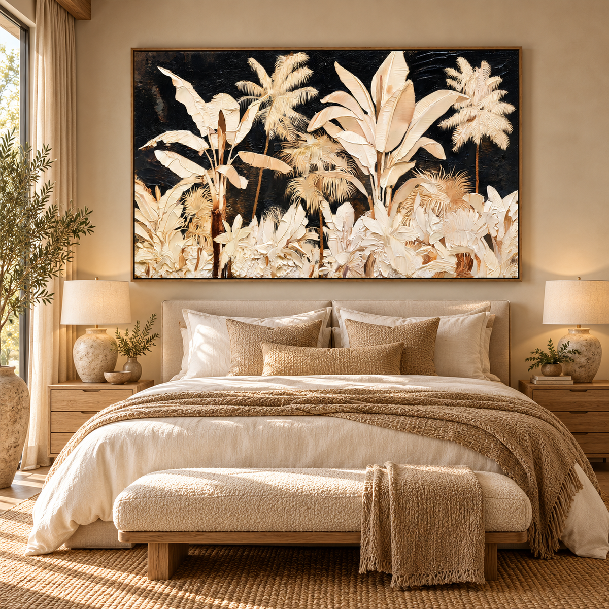 ARBYNART Abstract Art | Ivory Canopy of the Midnight Tropics