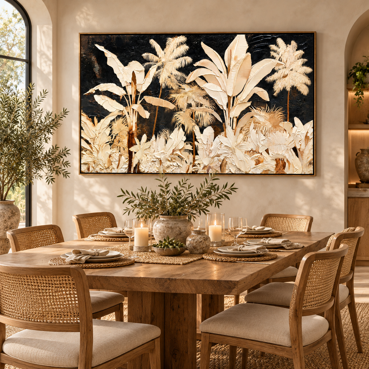 ARBYNART Abstract Art | Ivory Canopy of the Midnight Tropics