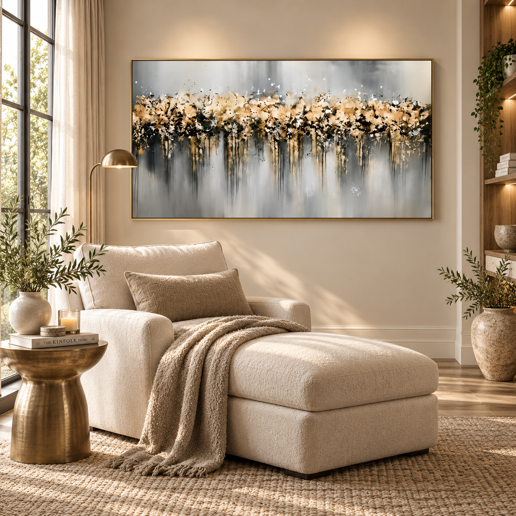 ARBYNART Contemporary Luxe Art | Ivory Drift Horizon