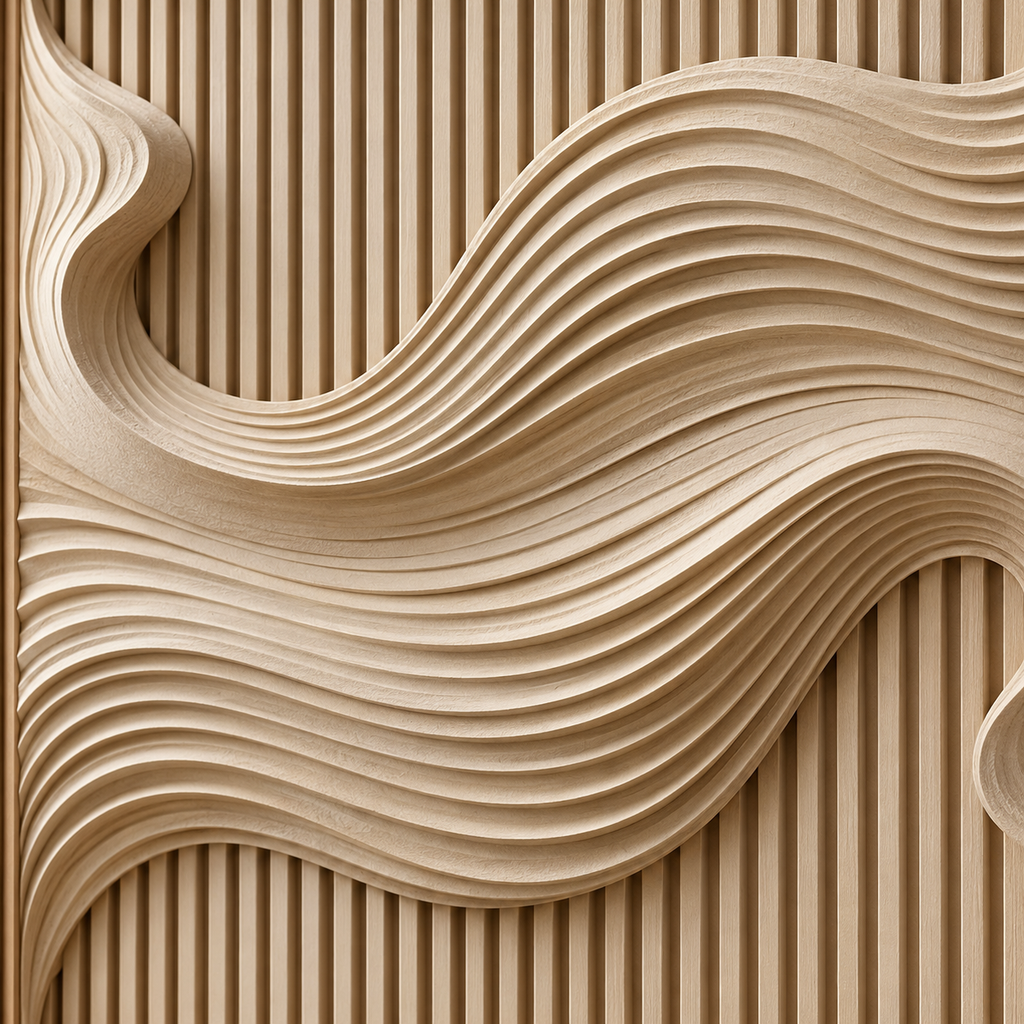 ARBYNART 3D Textured Art | Ivory Drift Line