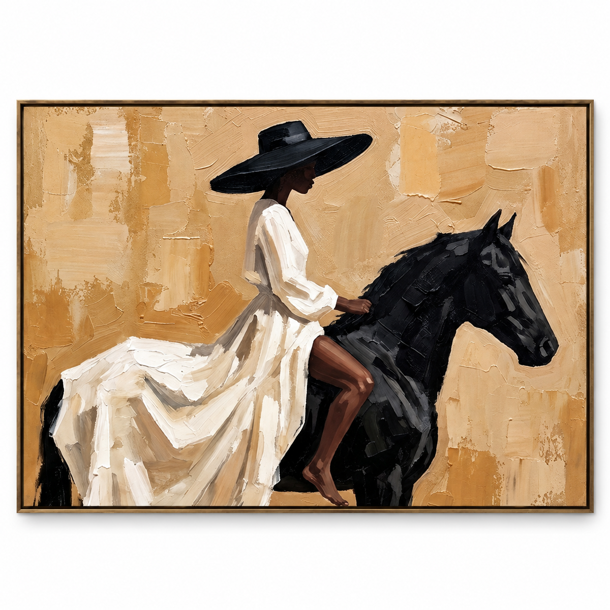 ARBYNART Vintage Americana Art | Ivory Reins Drift