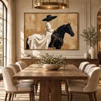 ARBYNART Vintage Americana Art | Ivory Reins Drift