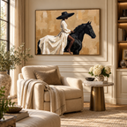 ARBYNART Vintage Americana Art | Ivory Reins Drift