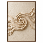 ARBYNART 3D Textured Art | Ivory Tide Spiral