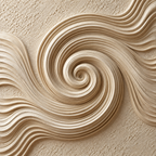 ARBYNART 3D Textured Art | Ivory Tide Spiral
