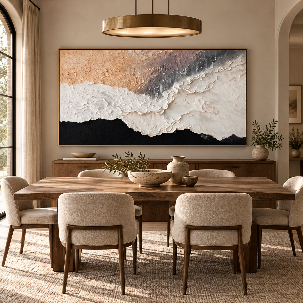 ARBYNART Abstract Art | Ivory Tides of the Shadow Coast