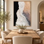 ARBYNART Abstract Art | Ivory Tides on Obsidian Shores