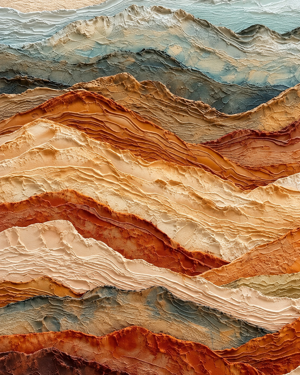 ARBYNART 3D Textured Art | Layered Mountain Relief
