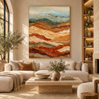 ARBYNART 3D Textured Art | Layered Mountain Relief