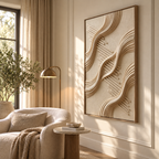 ARBYNART 3D Textured Art | Linear Wave Passage