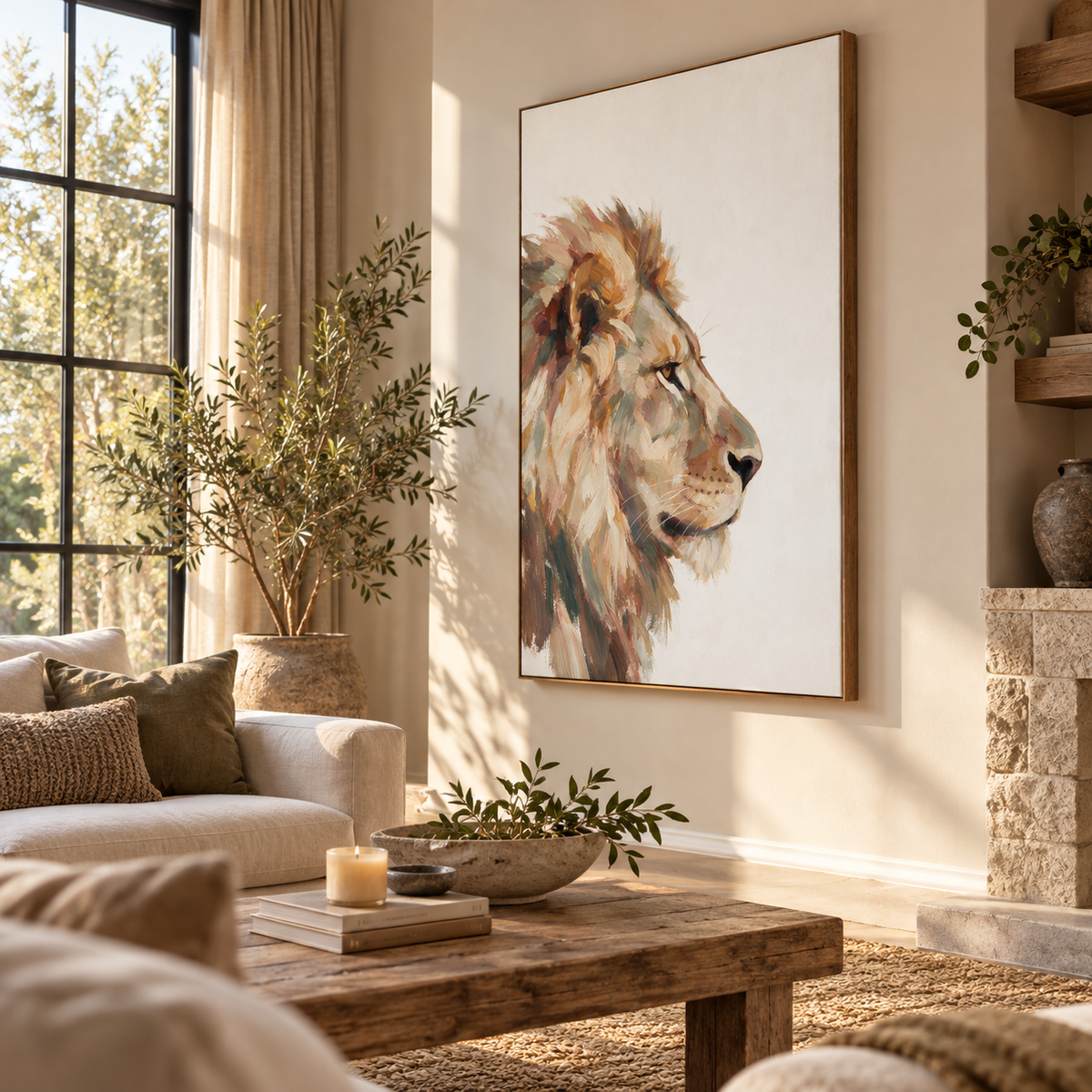 ARBYNART Impressionist Art | Lion's Quiet Nobility