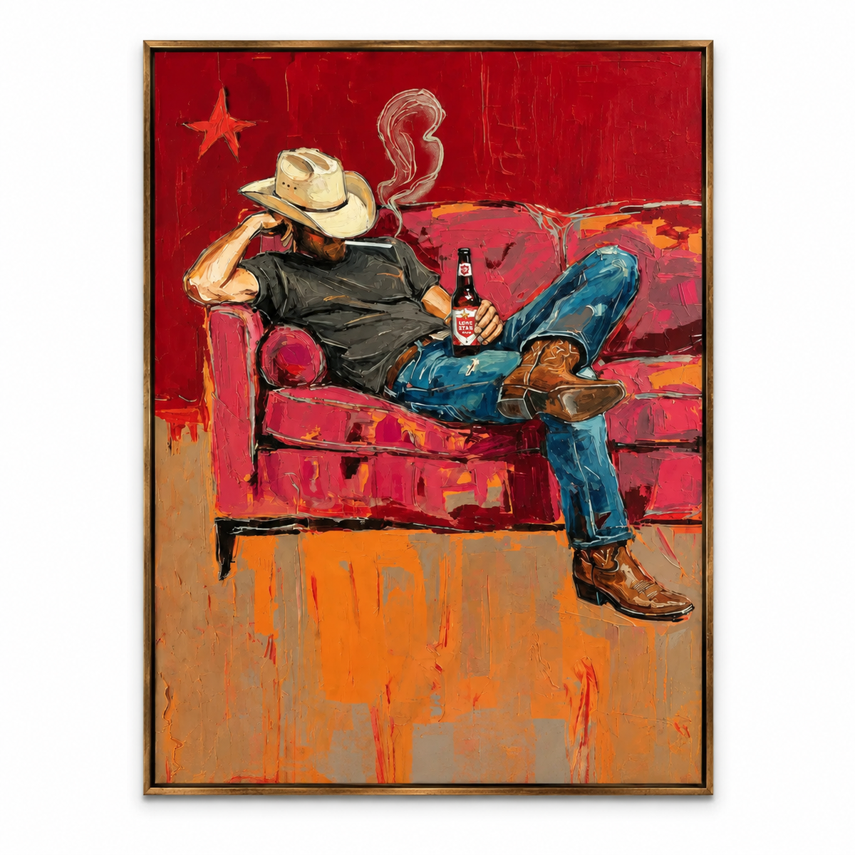 ARBYNART POP Art | Lone Beer on the Couch