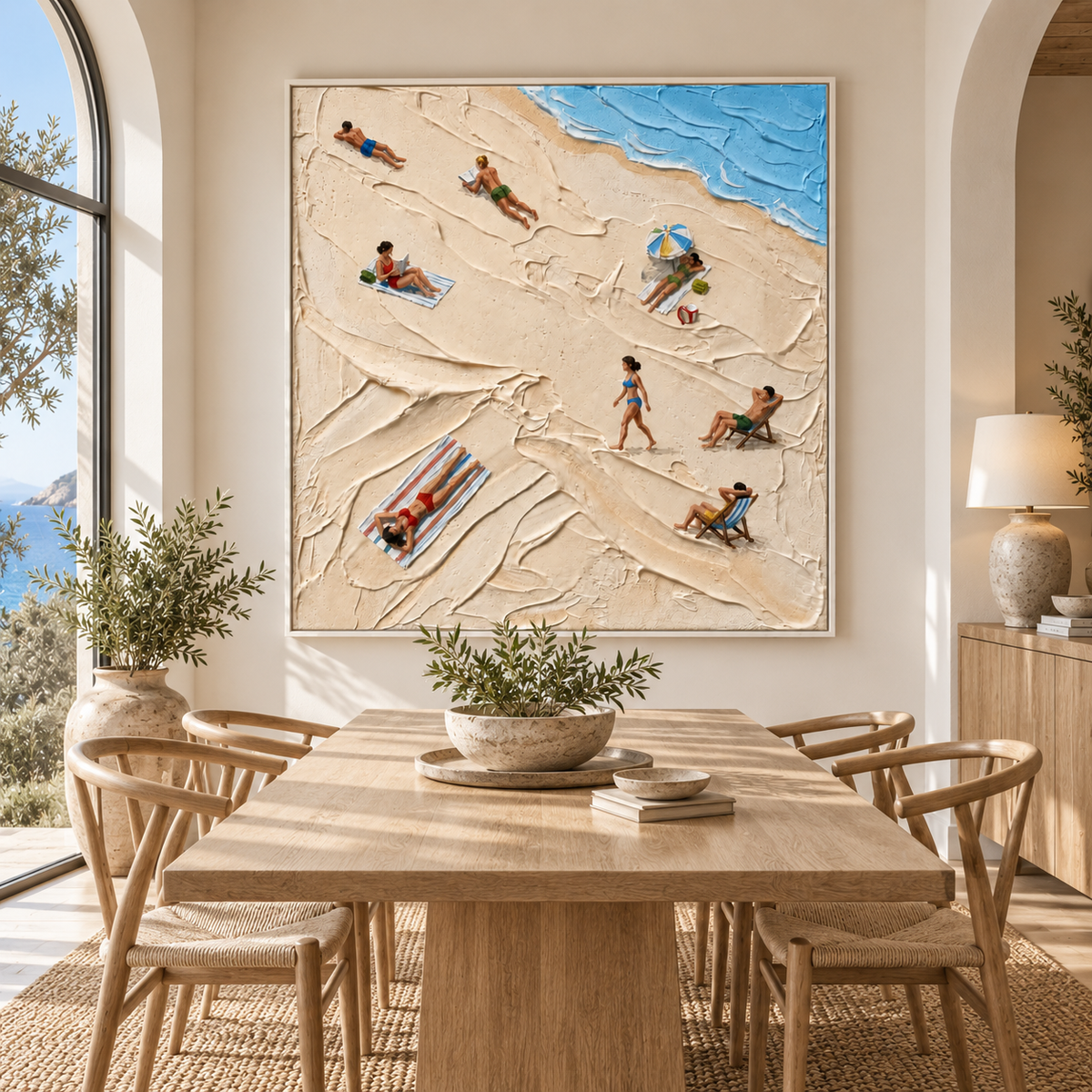 ARBYNART 3D Textured Art | Low Tide Stillness