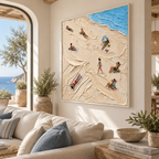 ARBYNART 3D Textured Art | Low Tide Stillness