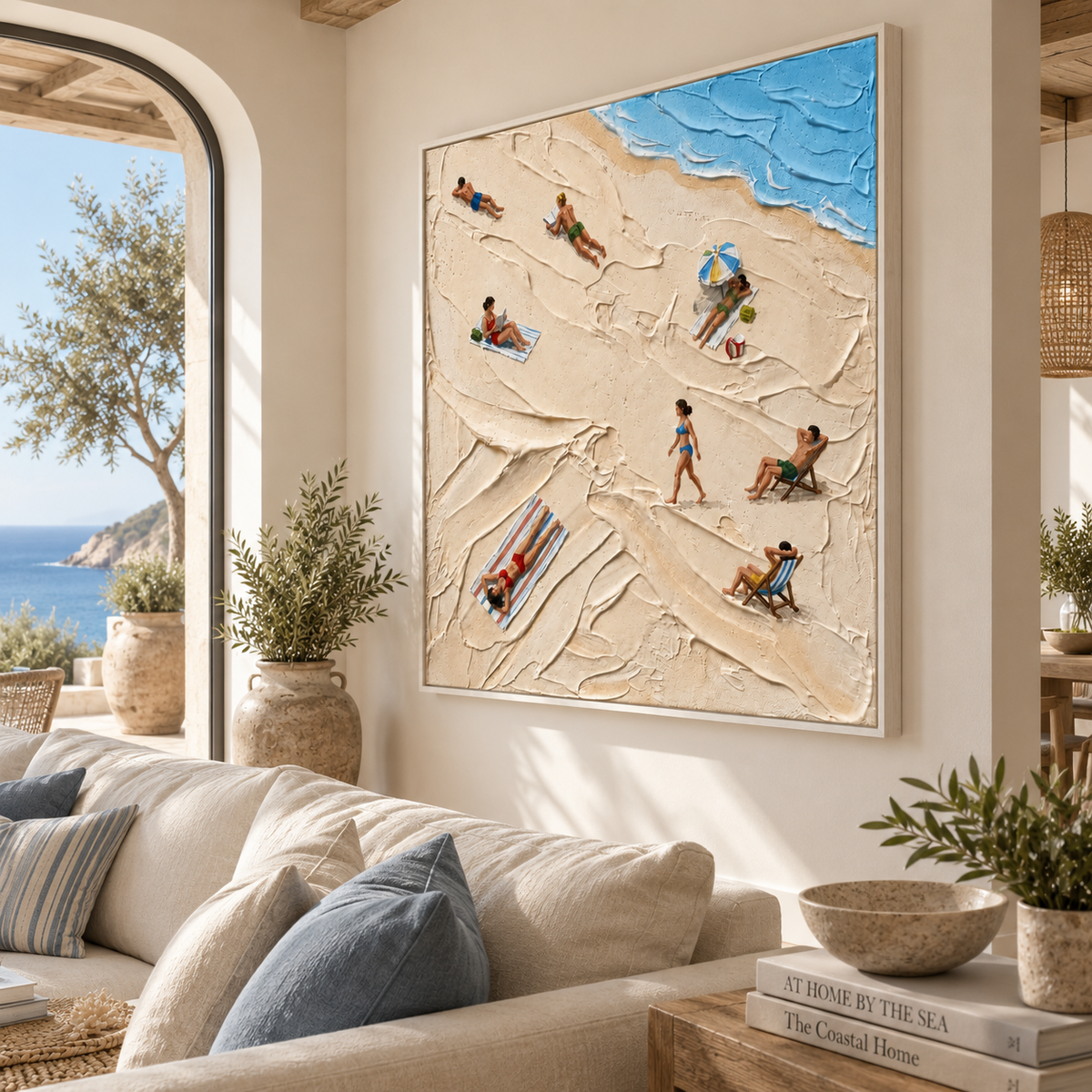ARBYNART 3D Textured Art | Low Tide Stillness