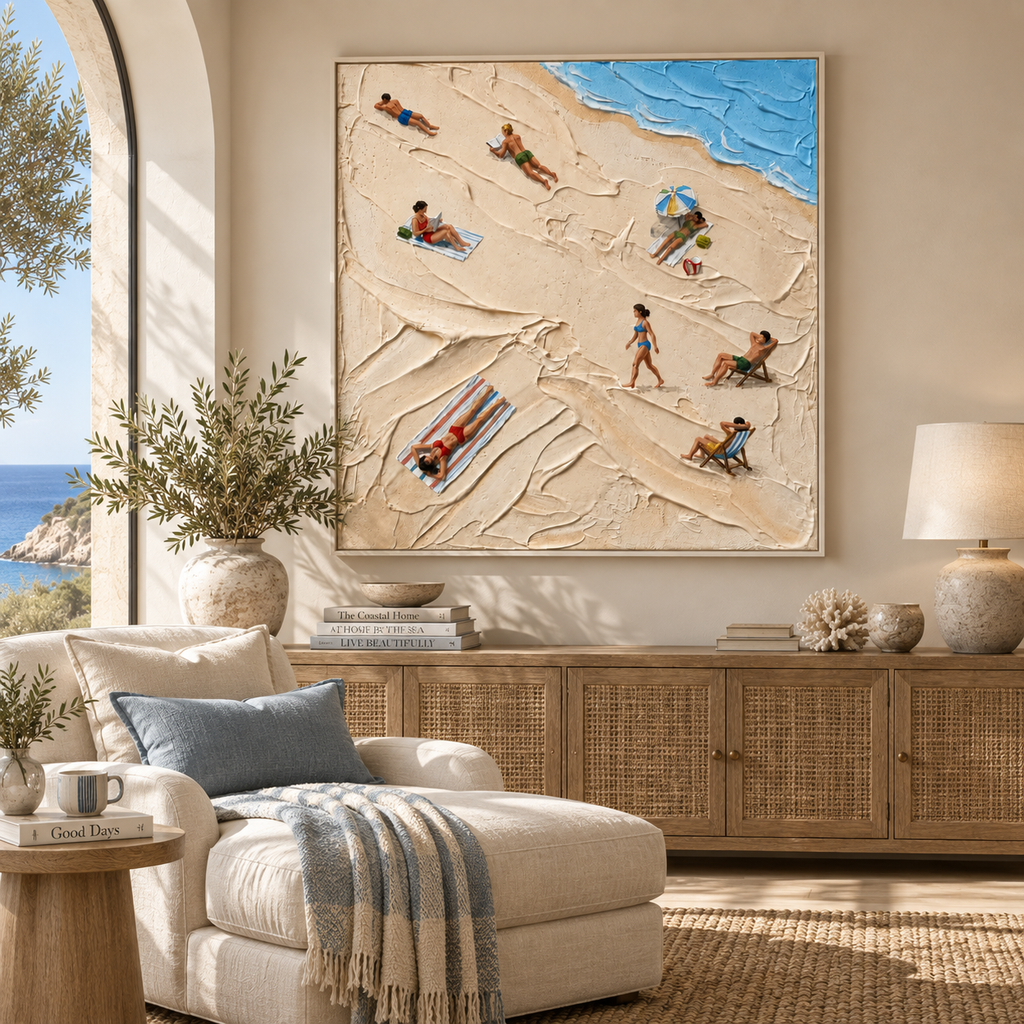 ARBYNART 3D Textured Art | Low Tide Stillness