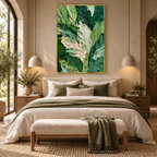 ARBYNART 3D Textured Art | Lush Green Leaf Relief