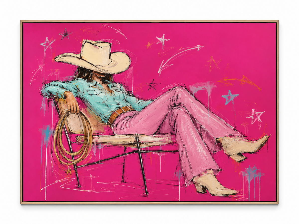 ARBYNART POP Art | Magenta Cowgirl's Daydream