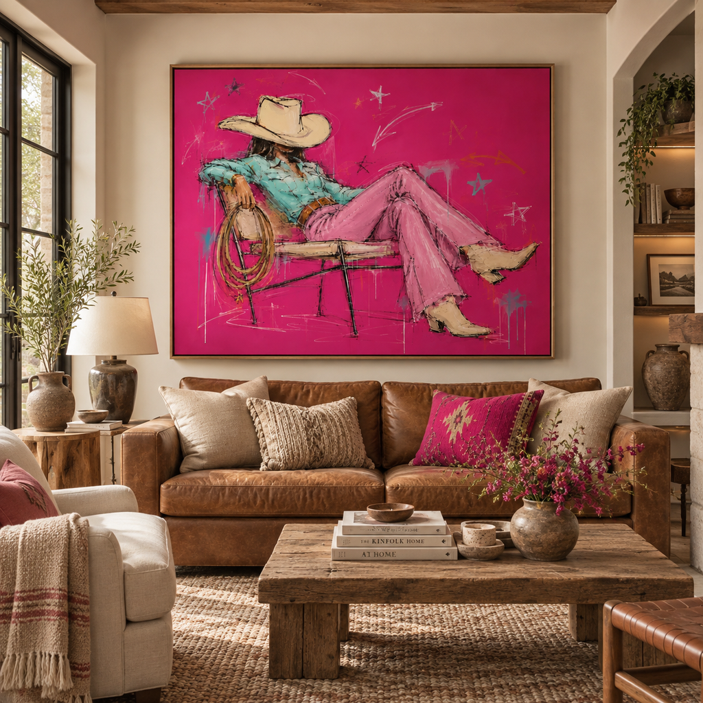 ARBYNART POP Art | Magenta Cowgirl's Daydream