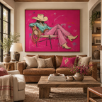 ARBYNART POP Art | Magenta Cowgirl's Daydream