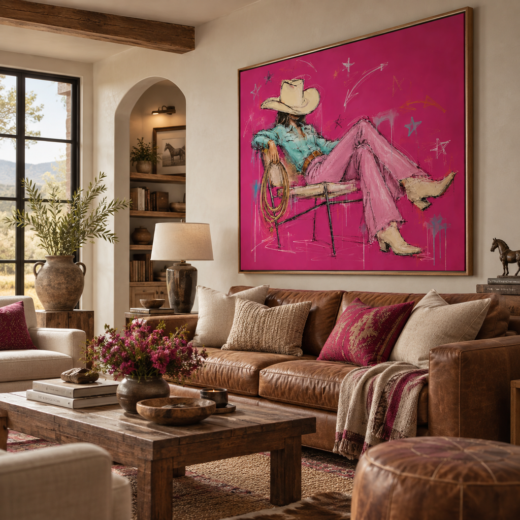 ARBYNART POP Art | Magenta Cowgirl's Daydream