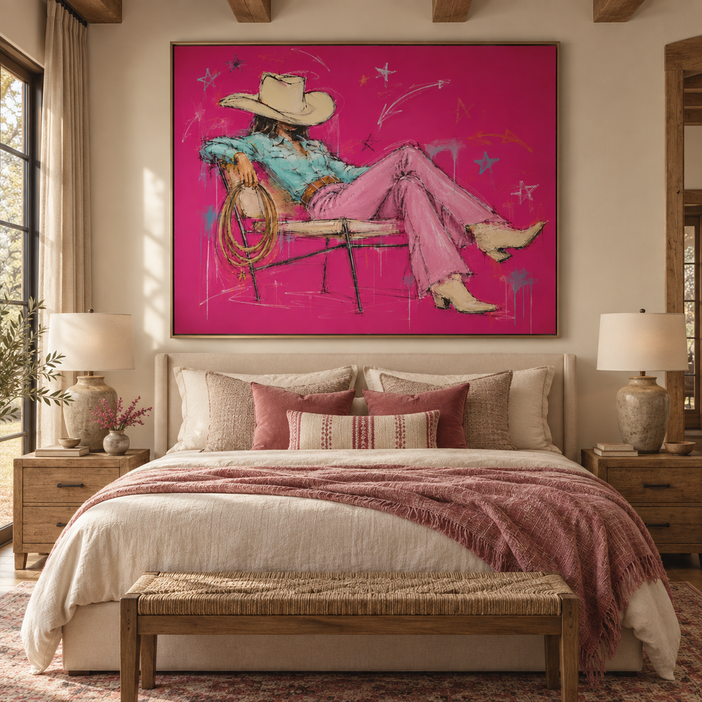 ARBYNART POP Art | Magenta Cowgirl's Daydream