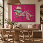 ARBYNART POP Art | Magenta Cowgirl's Daydream