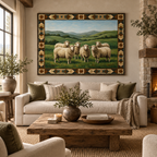 ARBYNART Vintage Americana Art | Meadow Sheep Gathering