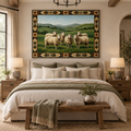 ARBYNART Vintage Americana Art | Meadow Sheep Gathering