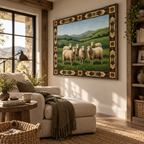 ARBYNART Vintage Americana Art | Meadow Sheep Gathering