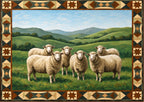 ARBYNART Vintage Americana Art | Meadow Sheep Gathering