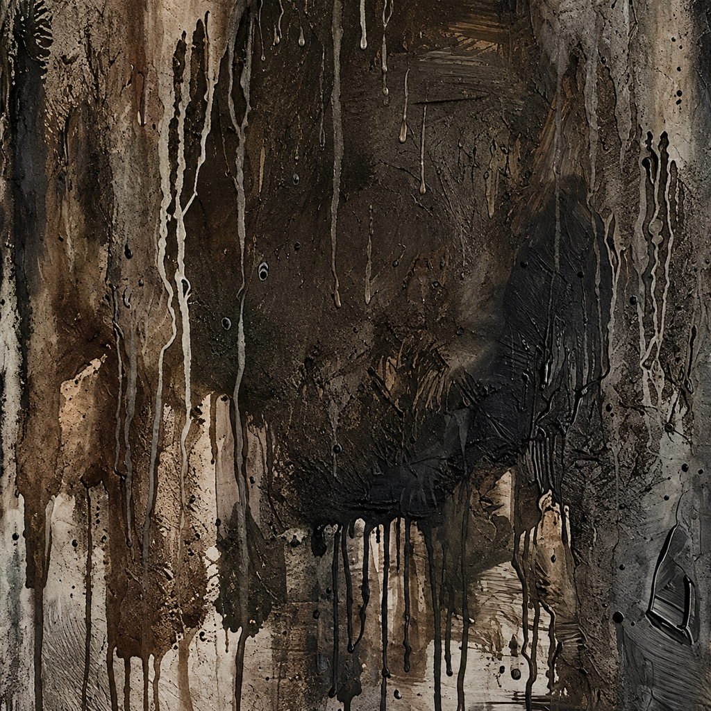 ARBYNART Wabi-Sabi Art | Midnight Ember Veil