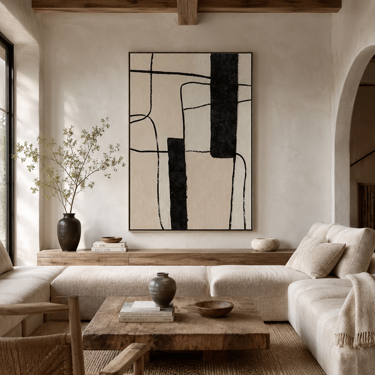 ARBYNART Abstract Art | Minimal Black Grid