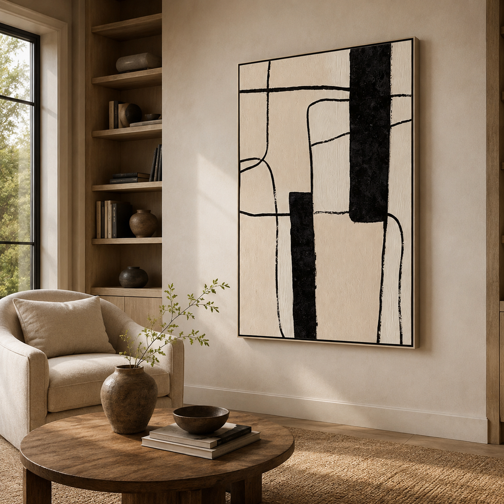 ARBYNART Abstract Art | Minimal Black Grid
