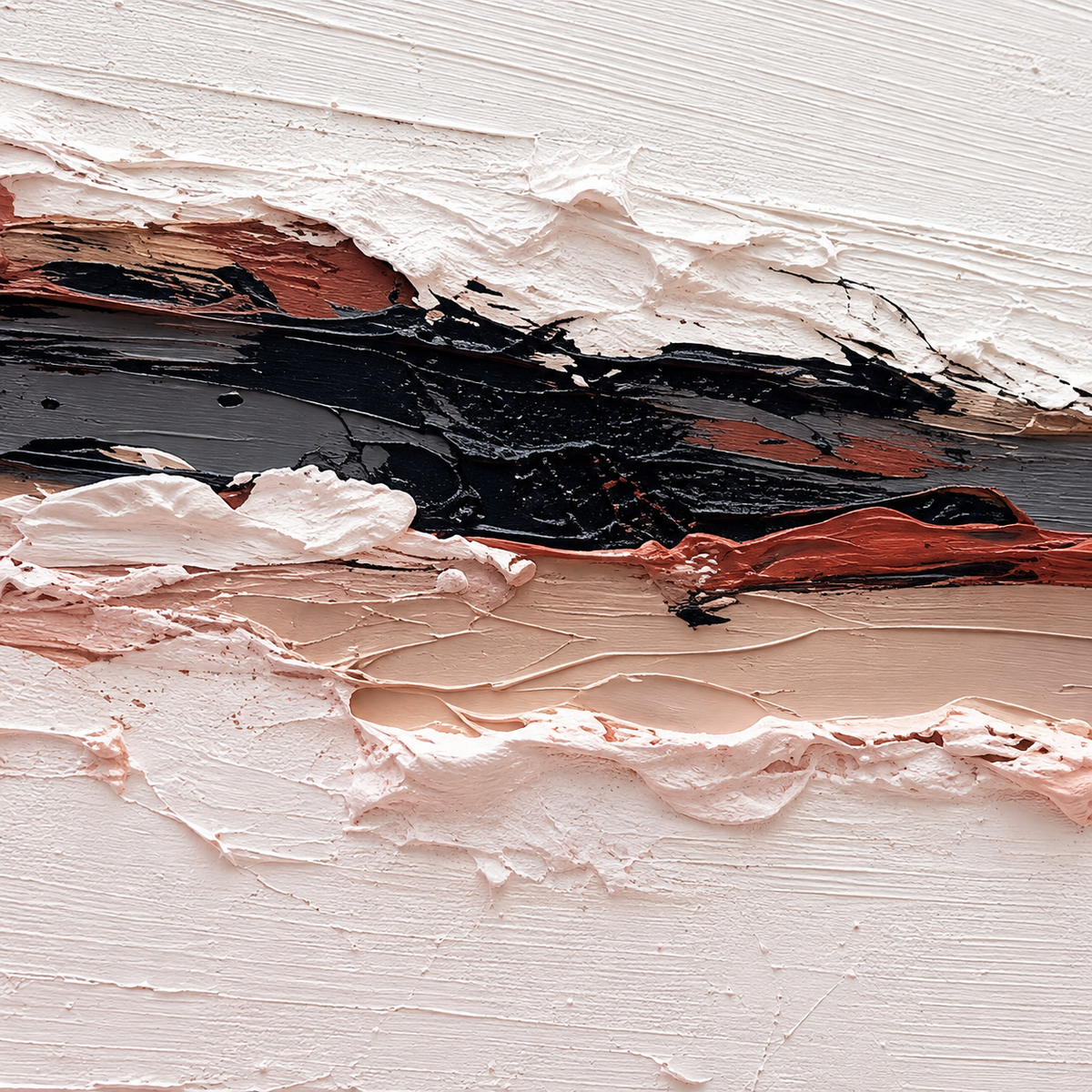 ARBYNART 3D Textured Art | Minimalist Horizon Stripe