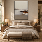 ARBYNART 3D Textured Art | Minimalist Mountain Lake Relief