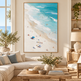 ARBYNART Impressionist Art | Mint Shallows beside a Bright Sand