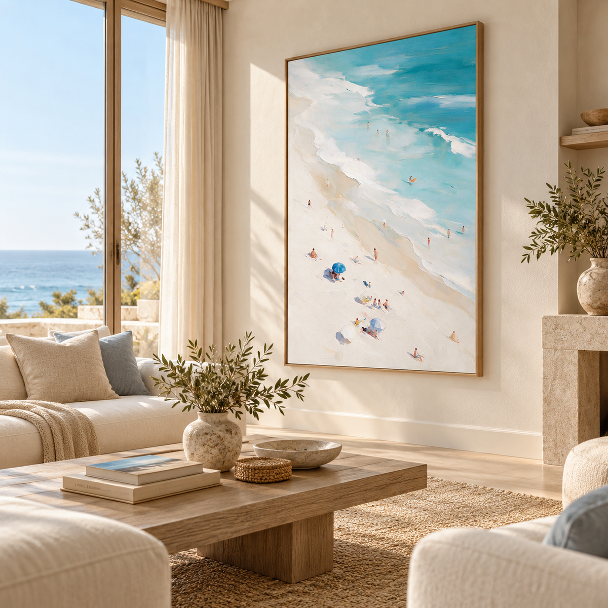 ARBYNART Impressionist Art | Mint Shallows beside a Bright Sand