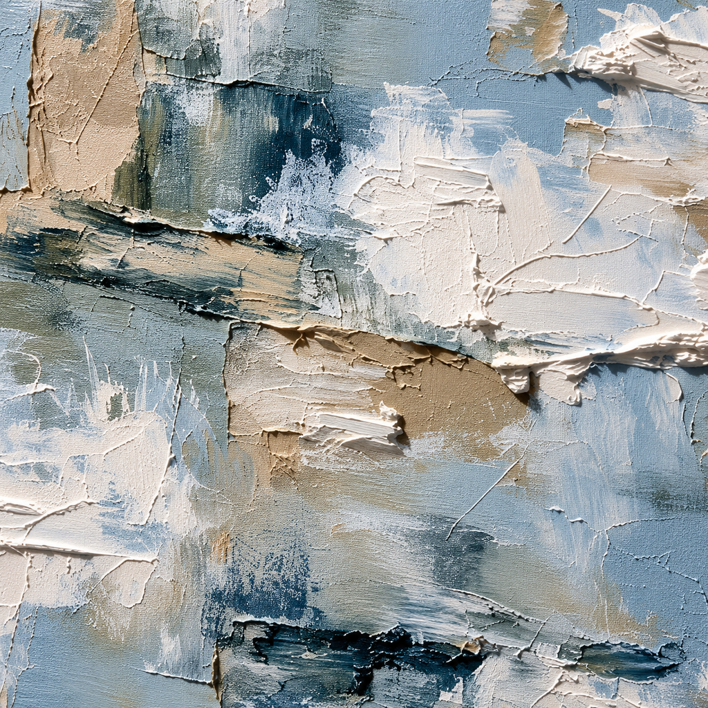 ARBYNART 3D Textured Art | Misty Blue Abstract
