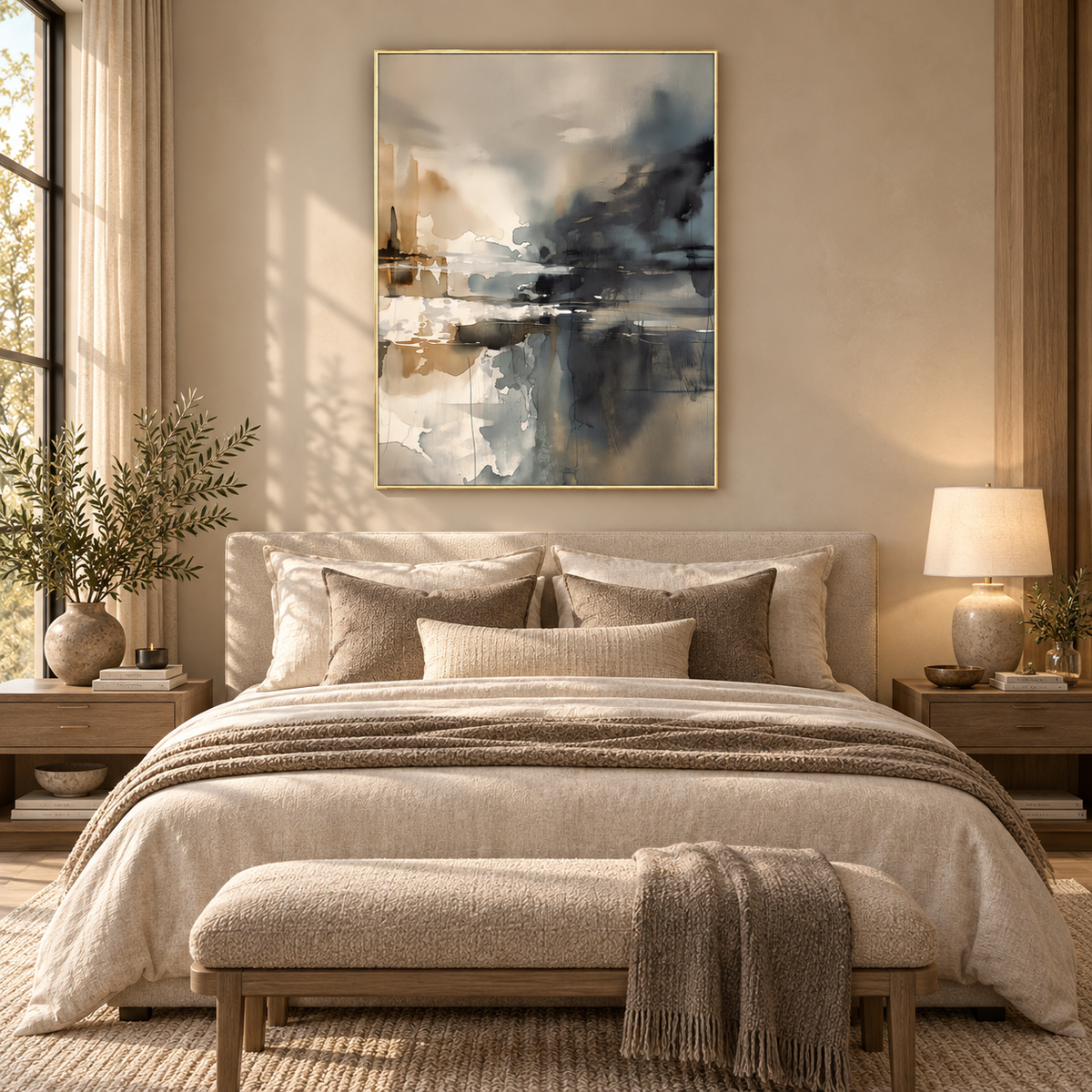 ARBYNART Abstract Art | Misty City Reflections