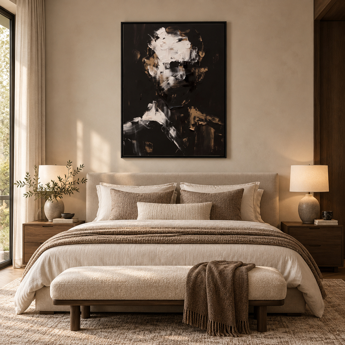 ARBYNART 3D Textured Art | Monochrome Figure Gesture