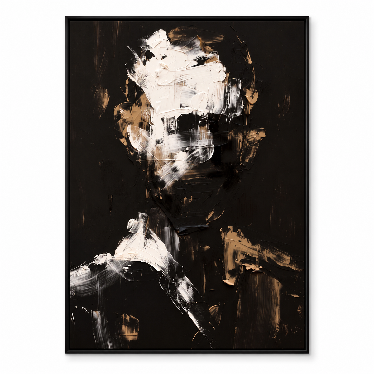 ARBYNART 3D Textured Art | Monochrome Figure Gesture