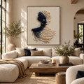 ARBYNART 3D Textured Art | Monochrome Wave Figure