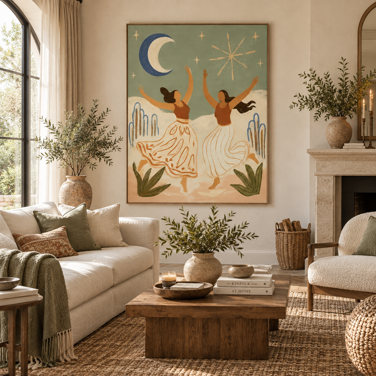 ARBYNART Vintage Americana Art | Moonlight Dance